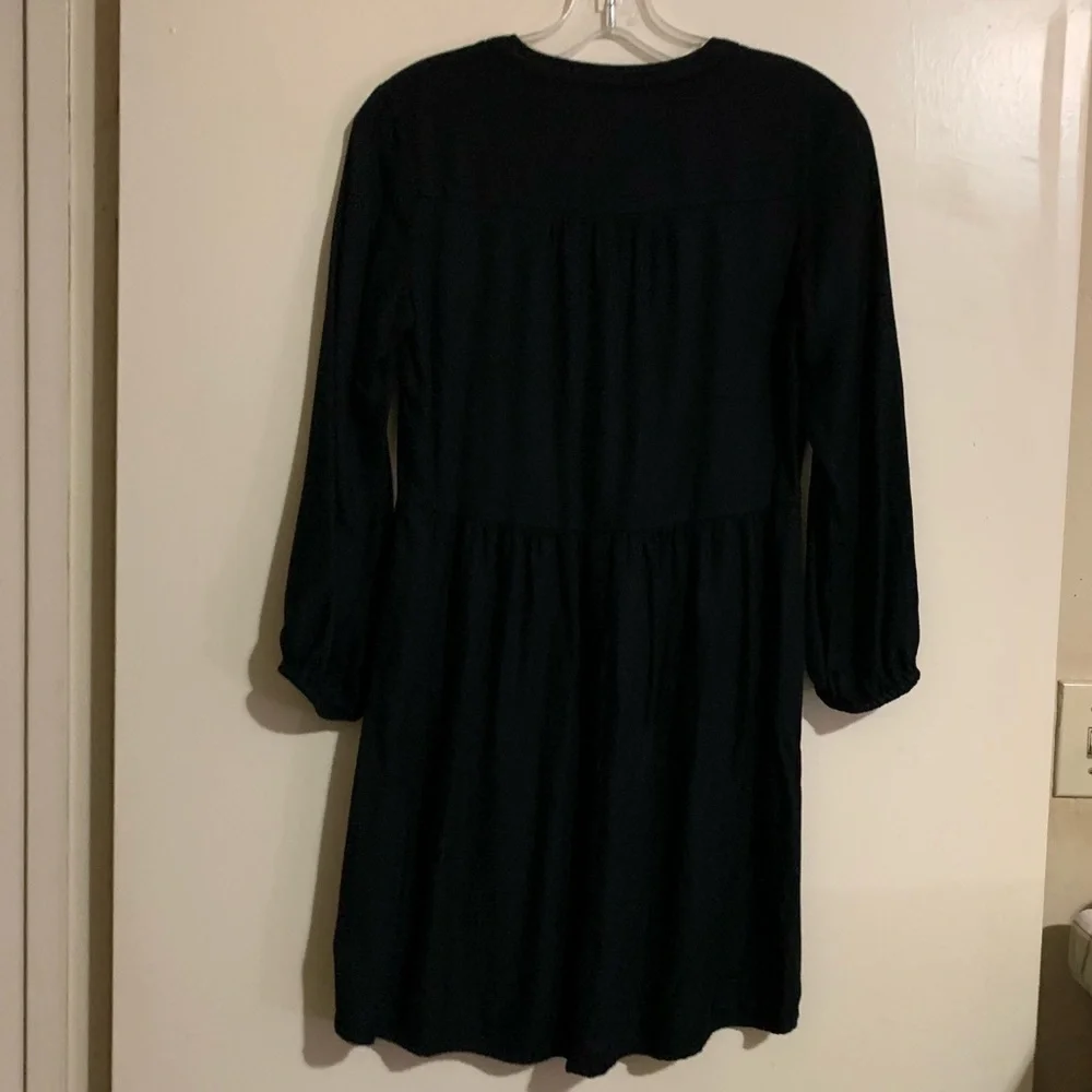 Old Navy Black Long Sleeve Henley Button down Dress. Size XS - Picture 9 of 9